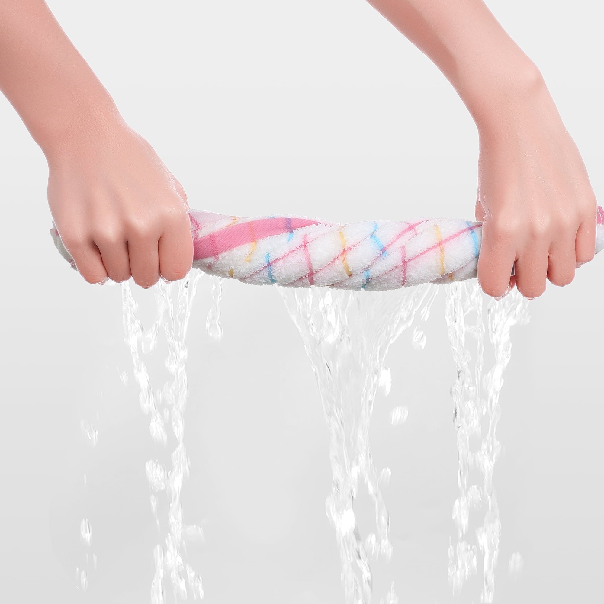 Unique Bargains Bathroom Hand Towels Soft Absorbent Kitchen Towel Sets 14" x 28" Pink 4pk