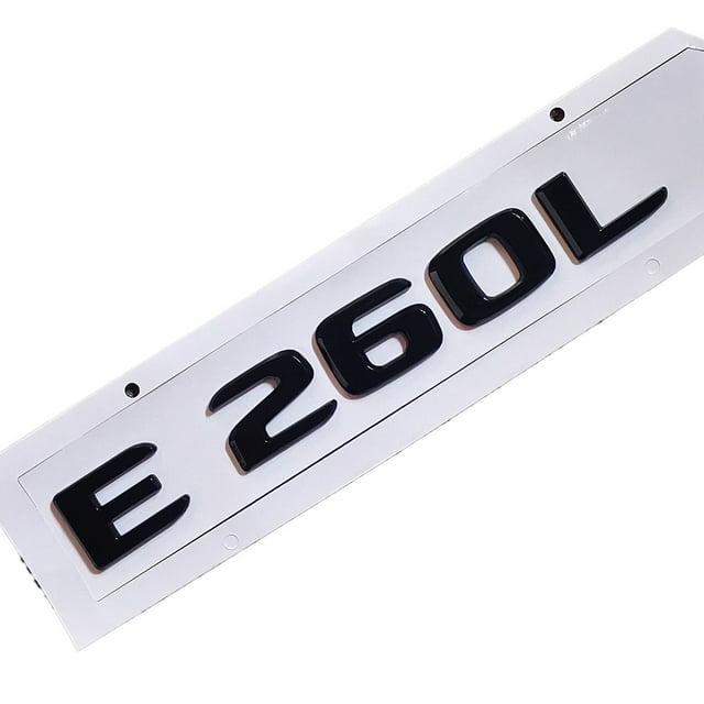 ZWEIP Car Rear Tail Emblem Number Letters Car Sticker For Mercedes Benz E260L E 260L Chrome Silver/ Matte Black