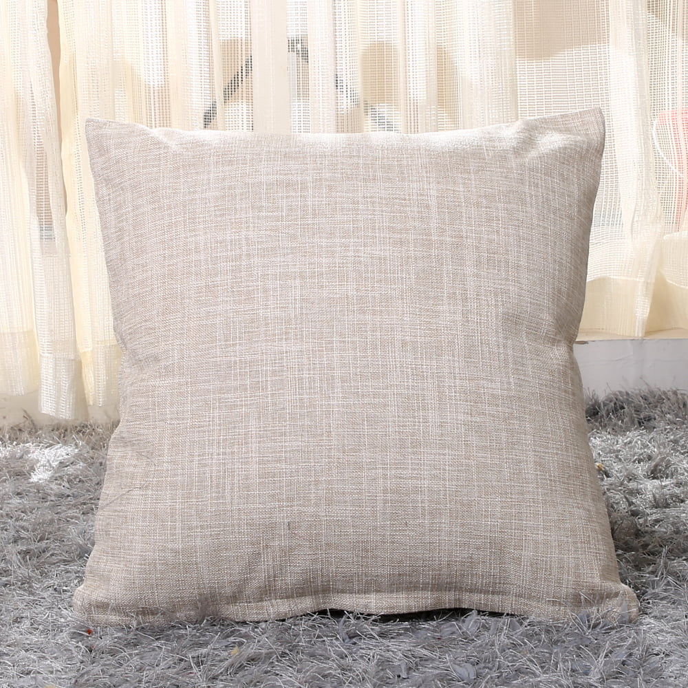 Details about   18x18inch/45x45cm Linen Texture Square Throw Pillow Covers Cushion Case 