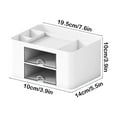 thumbnail image 3 of EGNMCR Desk Organizer With 2 Drawer Multi Functional Pencil For Desk Desk Organizers And Accessories With 5 Compartments Drawer For Office With Study Supplies stationery organizer, 3 of 6