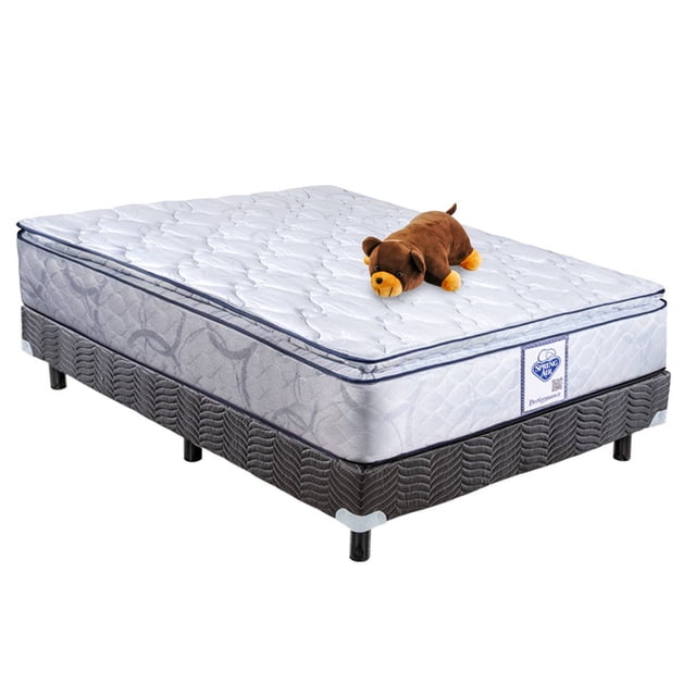 Colchon + Box Spring Air City King Size + Osito