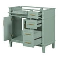 thumbnail image 3 of [Cabinet Only] 36" Bathroom Vanity with Featuring Two Soft Close Doors and Four Drawers, Bathroom Cabinet with Solid Wooden Frame, Green(Sink not Included), 3 of 8