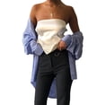 thumbnail image 2 of VISgogo Camisola Femenina, Verano Color sólido Barco Cuello Escotado Chaleco Sin Mangas Casual Tops para Mujer, S/M/L VISgogo  moda, 2 of 6