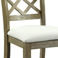 thumbnail image 4 of Karsen Beige Linen & Rustic Oak Finish Side Chair Set of 2 - Padded Seat, Button Tufted, Hardwood Legs, 23"W x 19"D x 39"H, 220lb Capacity, Perfect for Living Room & Dining Room, 4 of 7