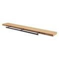 thumbnail image 3 of 75" Natural Light Brown Wooden Floating Shelf, 3 of 4