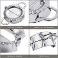 thumbnail image 3 of 2 Pcs Stainless Steel Dumpling Maker Gyoza Mould Ravioli Mold Dough Press Cutter Wrapper Pie Crimper Pastry Tools For Home Kitchen Small And Large Set, 3 of 5