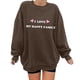 thumbnail image 1 of Gibobby Temperamento Pullover Top Moda de mujer Ocio Palabras de amor Impresión de amor Cuello redondo Manga larga Top suelto Suéter sin sombrero 8 (Marrón, L), 1 of 4
