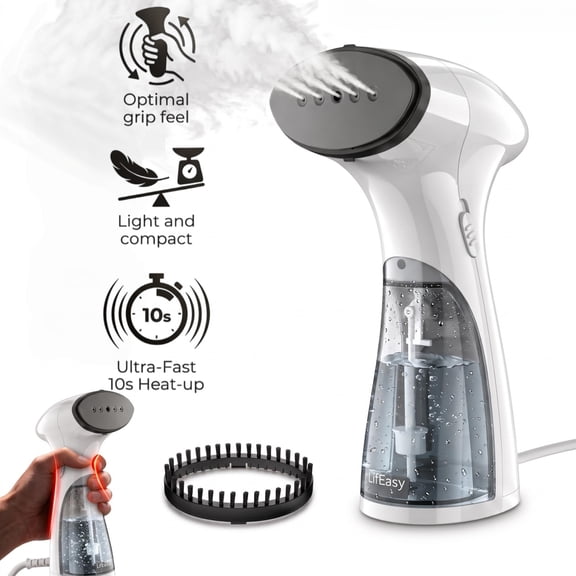 LifEasy Handheld Garment Steamer, 1000W Clothes Steamer, 10S Fast Heat, 5.1 oz Travel Iron