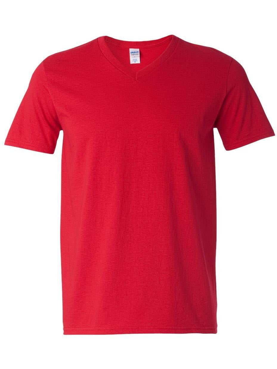 Gildan Adult Softstyle Cotton V-Neck T-Shirt, Red, Small | Walmart Canada