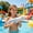 White, variant on TOUMENY Automatic Water Gun Rechargeable, LED Lights Electric Water with Long Range for Adults, USB Powered Splash for Summer Pool Beach Outdoor Battles, Pink