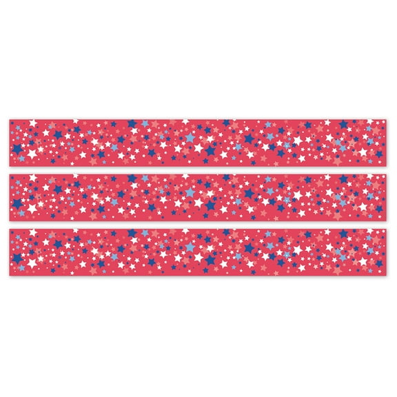 Creative Teaching Press Core Decor Patriotic Stars EZ Border, Bulletin Board Border, 48 Feet Per Pack, 3 Packs