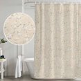 thumbnail image 4 of Florals Shower Curtain Set - Extra Long 72" x 96" Washable Bathtub Curtain with 12 Hooks, Country White Flowers Botanical Plants Ivory Waterproof Fabric Stall Shower Curtains for Bathroom Décor, 4 of 8
