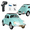 Blue, variant on D62MINI Retro RC Beetle Car, 1:16 Scale Vintage RWD Drift Remote Control Car Model with 130 Motor & LED Lights, Gift for RC Enthusiasts
