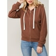 thumbnail image 5 of MixMatchy Women's Solid Basic Long Sleeve Zip Up Fleece Jacket, 5 of 5