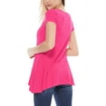 thumbnail image 3 of Women's Casual Short Sleeve Relaxed Fit Round Neck Side Pockets Tunic Top, 3 of 4