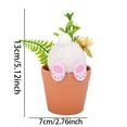 thumbnail image 3 of Easter Bunny Mini Planter Adorable Rabbit Pot Ideal Tray Ornament For Home Style, 3 of 7