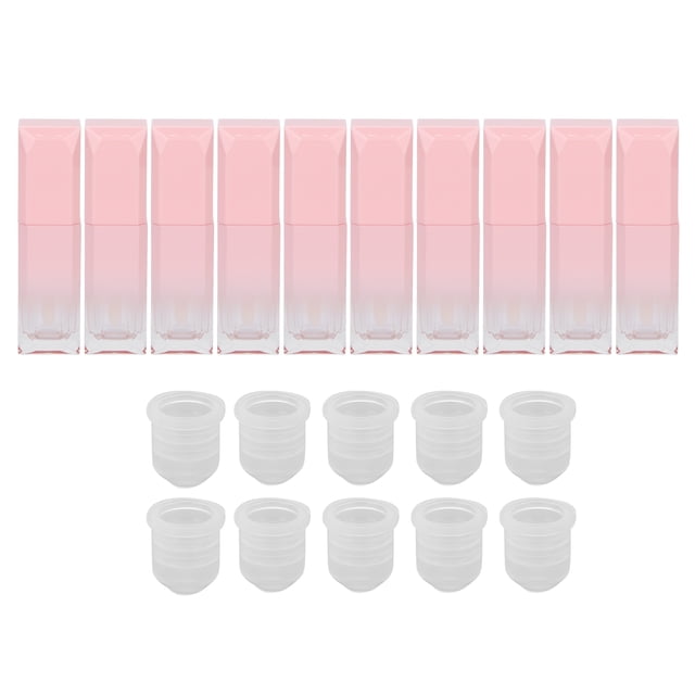 Tubos vacíos de brillo de labios, 10 unidades de tubos vacíos de brillo de labios de 6 ml, contenedores de lápiz labial, rendimiento finamente ajustado