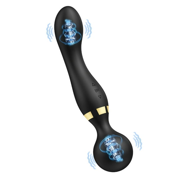 Gennadiya Wand Massager for Women, Dual vibration, 8 Speeds 20 Vibrating Modes