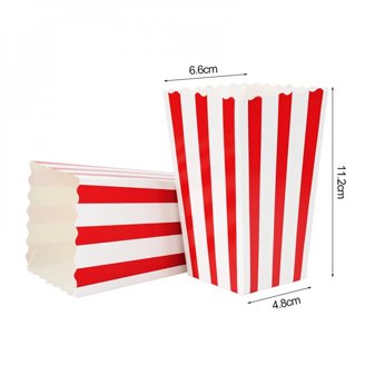 1200-Pack Red & White Stripe Paper Popcorn Bags – 2oz Flat Bottom Containers For Movie Night, Carnival