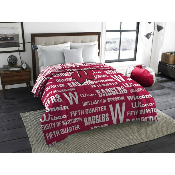 Ncaa Wisconsin Badgers Anthem Twin Full Bedding Comforter Set 1 Each Walmart Com Walmart Com