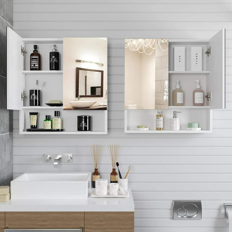 Small Bathroom Vanity Freestanding Bathroom Cabinet Medicine Cabinet Modern Bathroom  Storage Cabinet Cupboard With Adjustable Shelf 