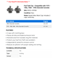 thumbnail image 2 of Fuel Tank Cap - Compatible with 1975 - 1982, 1984 - 1996 Chevrolet Corvette - Motorad, 2 of 2