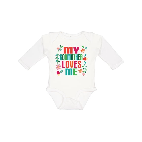 Inktastic My Godmother Loves Me Girls Girls Long Sleeve Baby Bodysuit