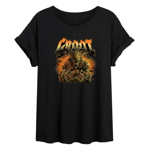 Marvel Guardians of the Galaxy - Groot Yell - Women's Oversized Graphic T-Shirt