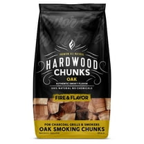 Fire & Flavor FFW206 Premium All Natural Smoking Wood Chunks, 4 Pounds, Oak
