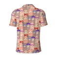 thumbnail image 3 of Vsdgher Cute Lamas Print Men's Short Sleeve Stretch Polo Shirt, Moisture-Wicking Performance Polo Shirt, 3 of 8