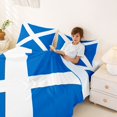 thumbnail image 3 of Manfei Scotland Flag Bed Sheets,Blue White Full Size Sheets,4pcs,1 Flat Sheet, 1 Fitted Sheet and 2 Pillowcases, 3 of 6