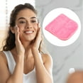 thumbnail image 6 of Unique Bargains 2pcs Reusable Makeup Removal Cleaning Cloth Washable Makeup Remover Cleaning Towels Pink 16''x8'', 6 of 7