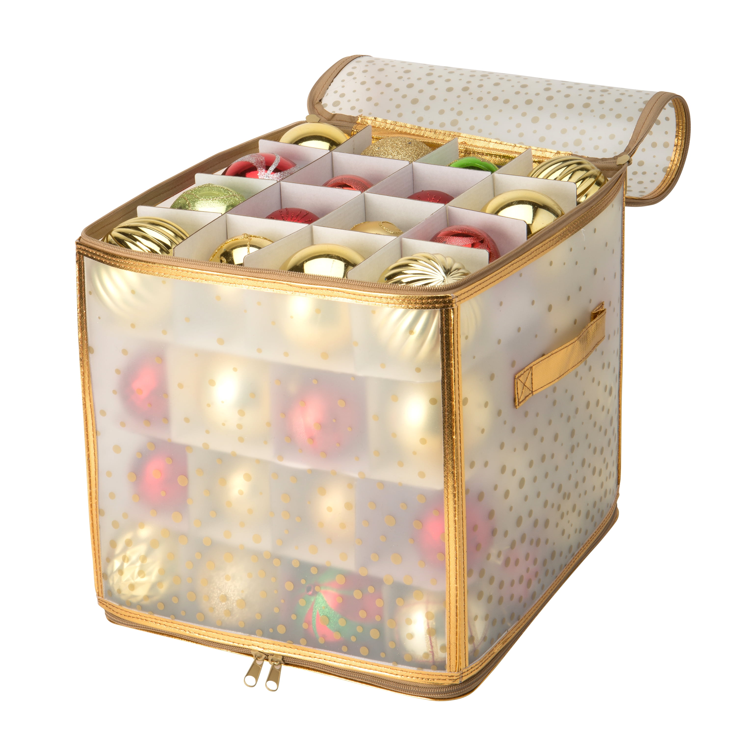 Simplify 64Count Ornament Organizer in Gold
