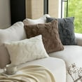 thumbnail image 6 of XIBUFE 2026 New Decorative Throw Pillows for Couch 18X18 Inch Plush Jacquard Pillow Accent Pillow for Couch Sofa Living Room Home Decor,1Pack,Brown for Living Room,Bedroom,Office,Home Accents, 6 of 7