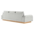 thumbnail image 3 of Modway Oasis Upholstered Fabric Sofa with Bolster Armrests in Light Gray, 3 of 3