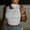 White, variant on Tank Tops for Women under $5 Turtlneck Sleeveless Solid Cold Shoulder Summer Tops Green L