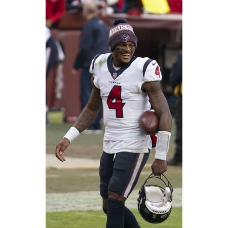 14x24in Deshaun Watson of the Houston Texans after a game against the Washington [Rolled Canvas]