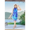 thumbnail image 3 of HAPPY BAY Women's Beachwear Sarong Coverups Bikini Skirt Swim Cover up Summer Wraps Swimwear Beach Wrap Skirts for Women One Size Abstract, Sky Blue, 3 of 5