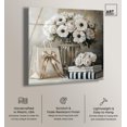thumbnail image 2 of Elegant Flowers and Books Neutral Acrylic Fashion Art Prints by Art Remedy, Ready to Hang, 12 x 12, 2 of 7