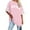 Pink, variant on Women's NYC Graphic Striped Summer Casual Loose Fit Short Sleeve T-Shirt Plus Size Fashion Top Comfortable Stylish Tee