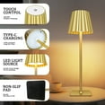 thumbnail image 2 of Tsothea 4Pack Gold Rechargeable Cordless Table Lamps, 3CCT Dimmable LED, 5000mAh, 2 of 7
