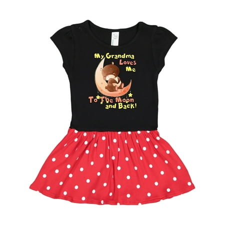 

Inktastic My Grandma Loves Me to the Moon and Back Gift Toddler Girl Dress