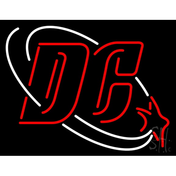 Dg Logo LED Neon Sign 15" Tall x 19" Wide - inches, Black Square Cut Acrylic Backing, with Dimmer - Bright and Premium built indoor LED Neon Sign for Storefront.