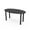 Asian Night w/Matte Black Base with Electric, variant on Small 5 Ft Oval Boat Shaped Conference Table Post Legs Power And Data