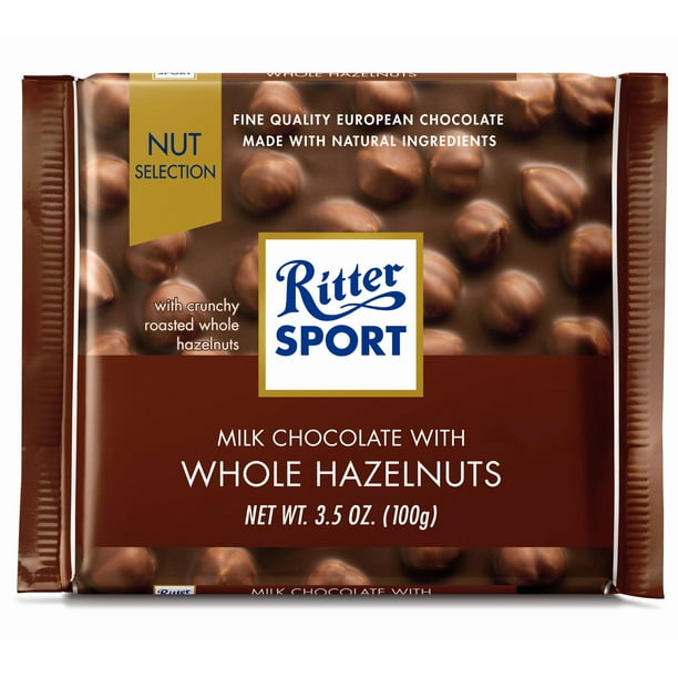 Ritter Sport 3.5 oz Milk Chocolate with Whole Hazelnuts