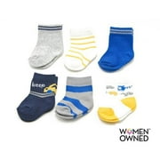 Baby Boys' Fun Graphic Fashion Socks, 6-Pack