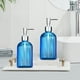 thumbnail image 5 of Dispensador de jabón líquido para manos de vidrio azul, botella de 300 g, envase recargable para loción de baño con bomba para gel de ducha y champú (400 ml, 1 unidad) Rkxzt, 5 of 8