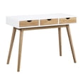 thumbnail image 6 of Olive & Opie Burton 3-Drawer Desk, White and Natural, 6 of 6