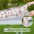 thumbnail image 6 of White Christmas Tree Pattern Square Fitted Tablecloth with Elastic Edge,Square Table Cover,Washable Elastic Table Cover for Home Kitchen Party Decor 34"x34", 6 of 6