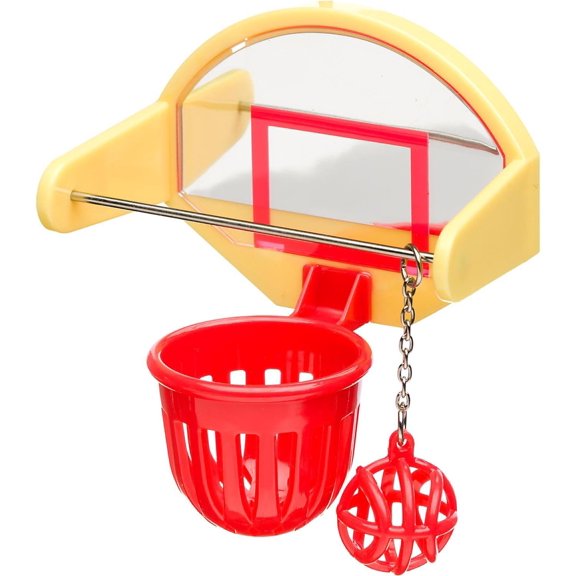 Birdie Basketball Bird Toy Interactive Parrot Trick Training Toy for Parakeet Cockatiel Conure Budgie Small Birds Cage Accessory